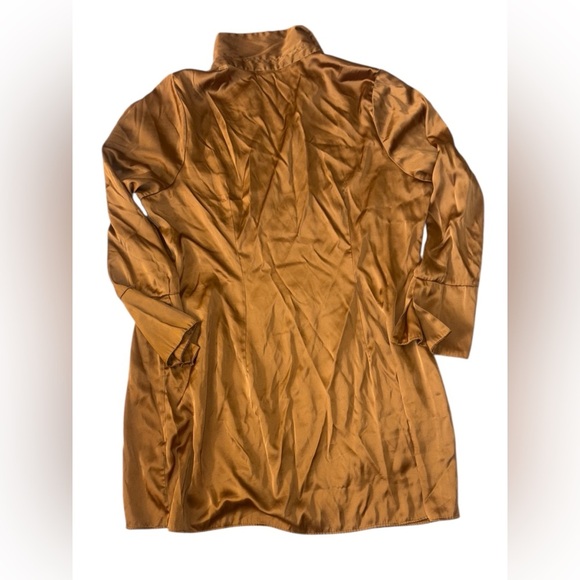 Abercrombie & Fitch Copper Satin Blouse - Picture 4 of 5